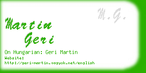 martin geri business card